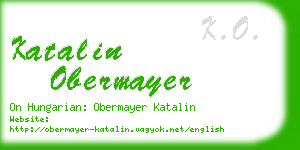 katalin obermayer business card